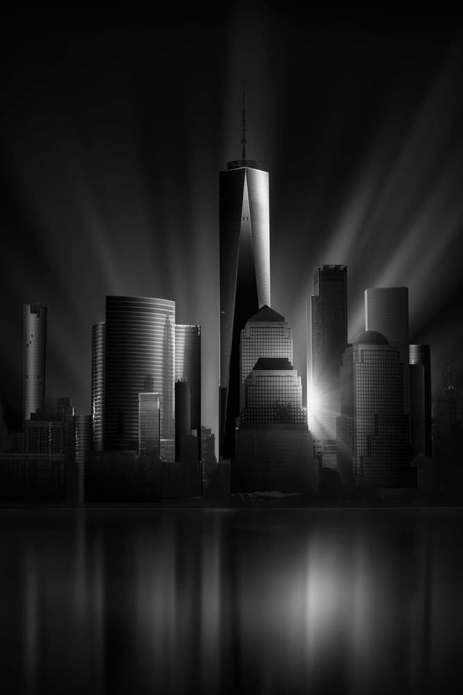 Iconic City Glow by Jorge Ruiz Dueso — canvas wall art