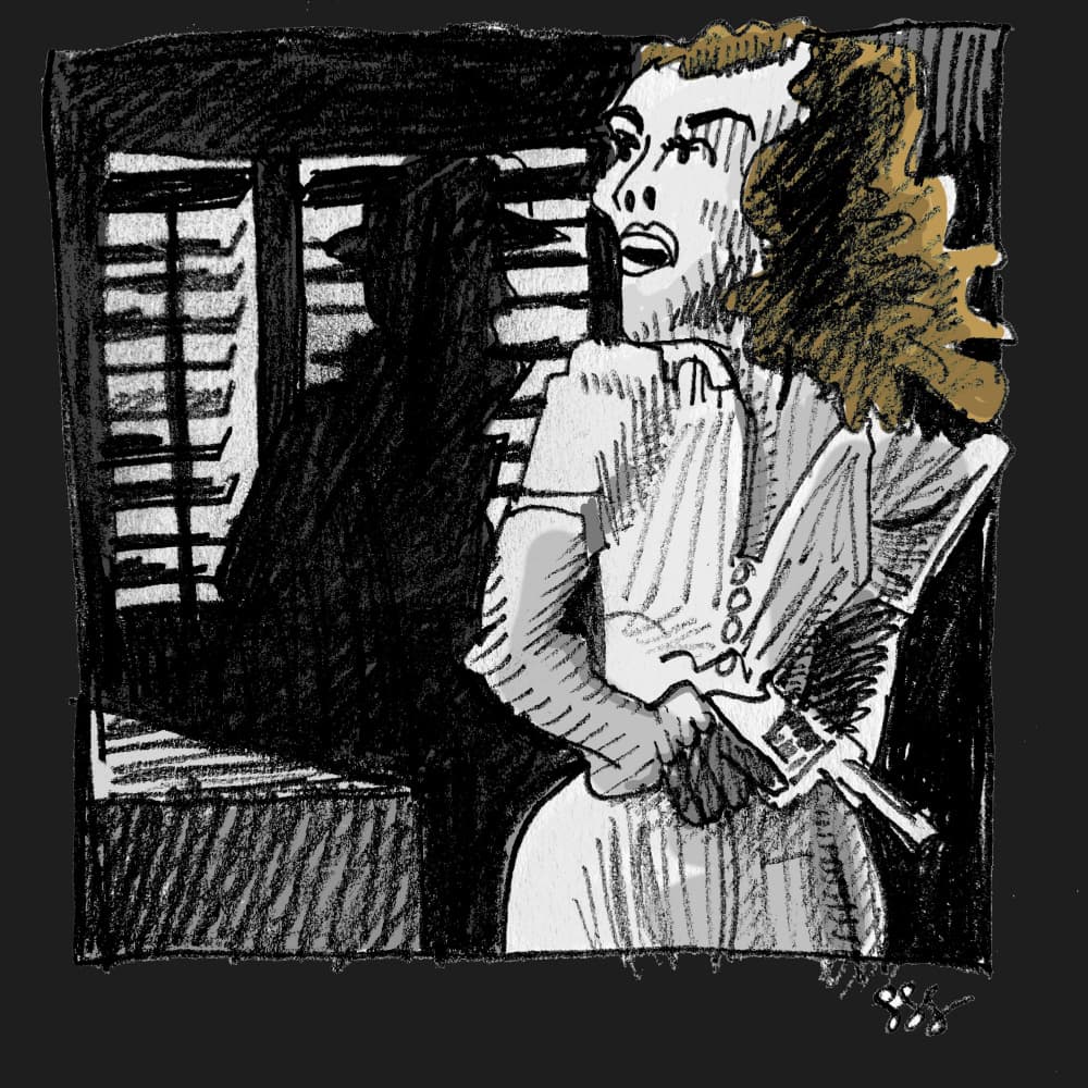 Noir Woman With Gun by Steve Spencer — canvas wall art