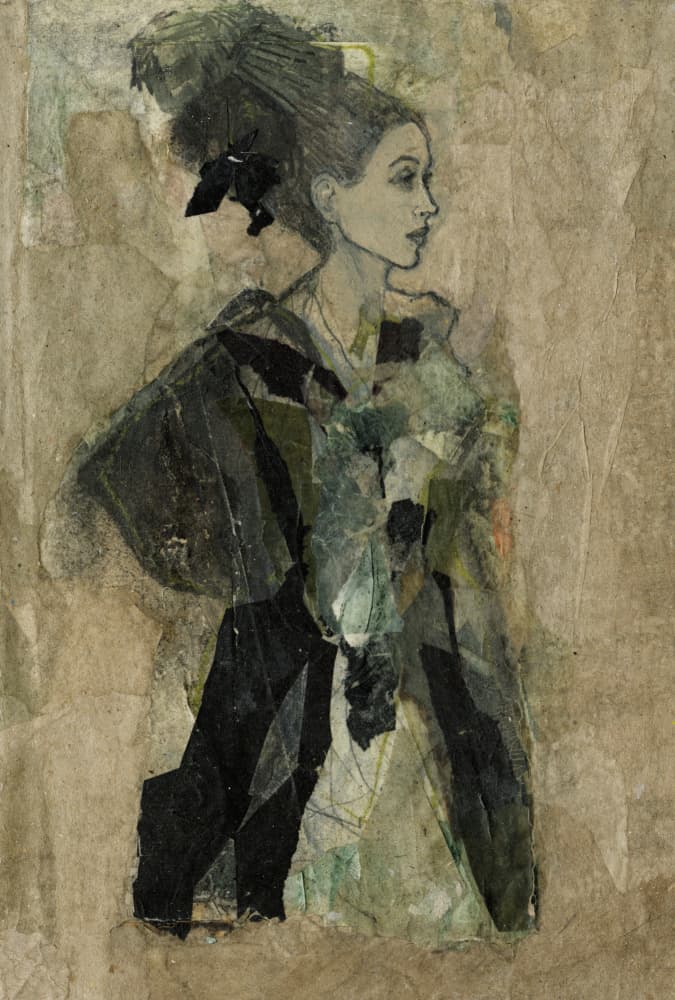 Elegant Abstract Woman by Ute Rathmann — canvas wall art