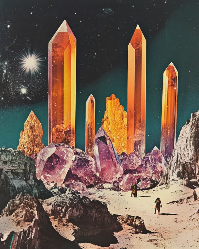 Cosmic Crystal Landscape by Samantha Hearn — canvas wall art