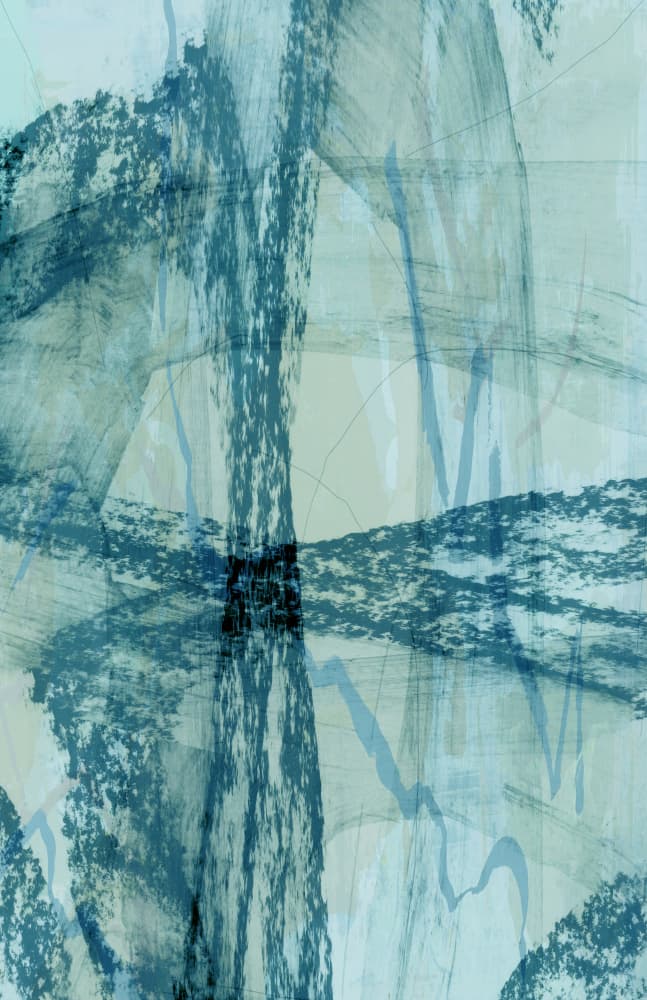 Textured Blue Abstract by cartissi — canvas wall art