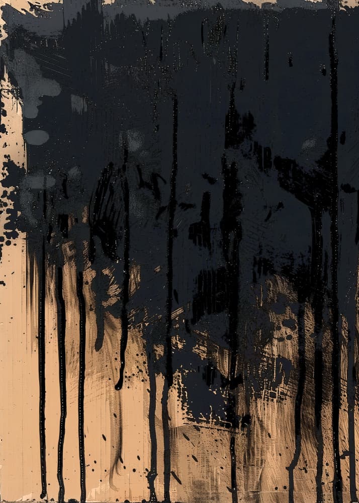 Black Paint Drips by Andreas Magnusson — canvas wall art