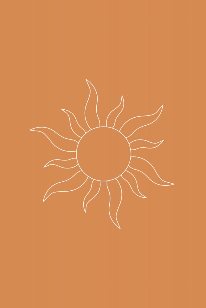 Warm Sun Outline by Karen Menzenbach — canvas wall art
