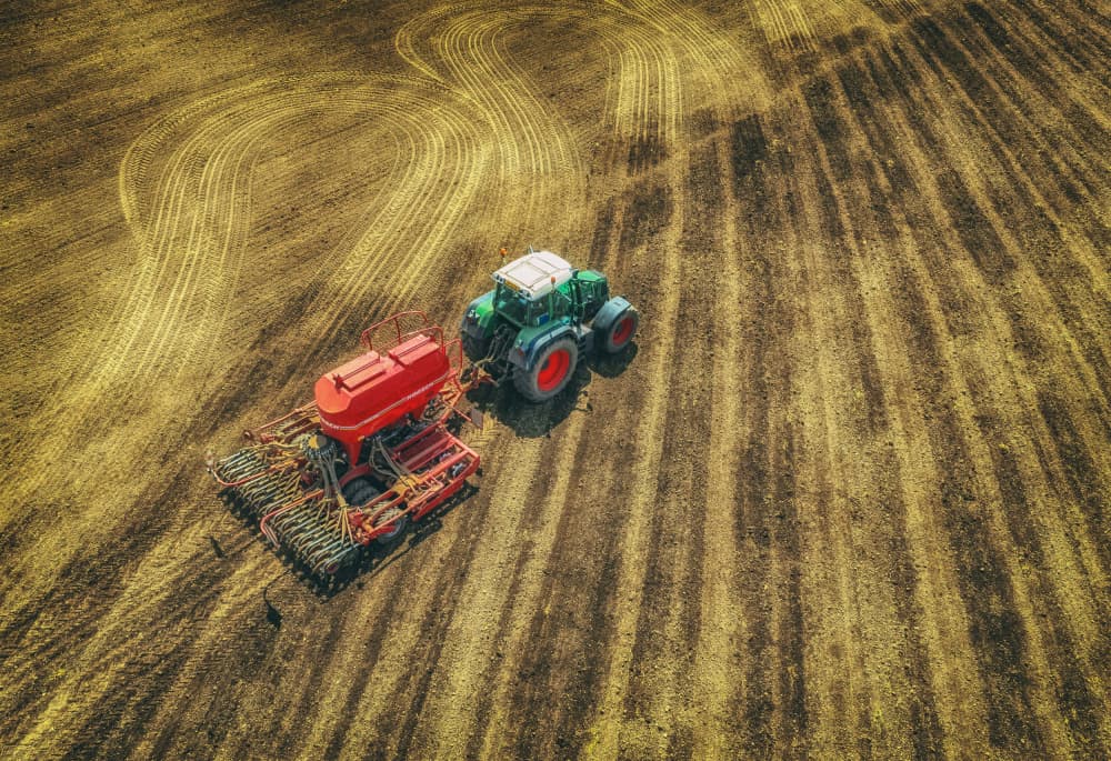Aerial Field Planting by Guy Krier — canvas wall art