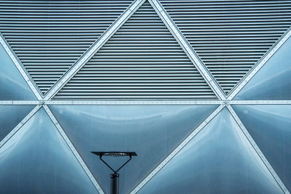 Modern Geometric Facade by Linda Wride — canvas wall art