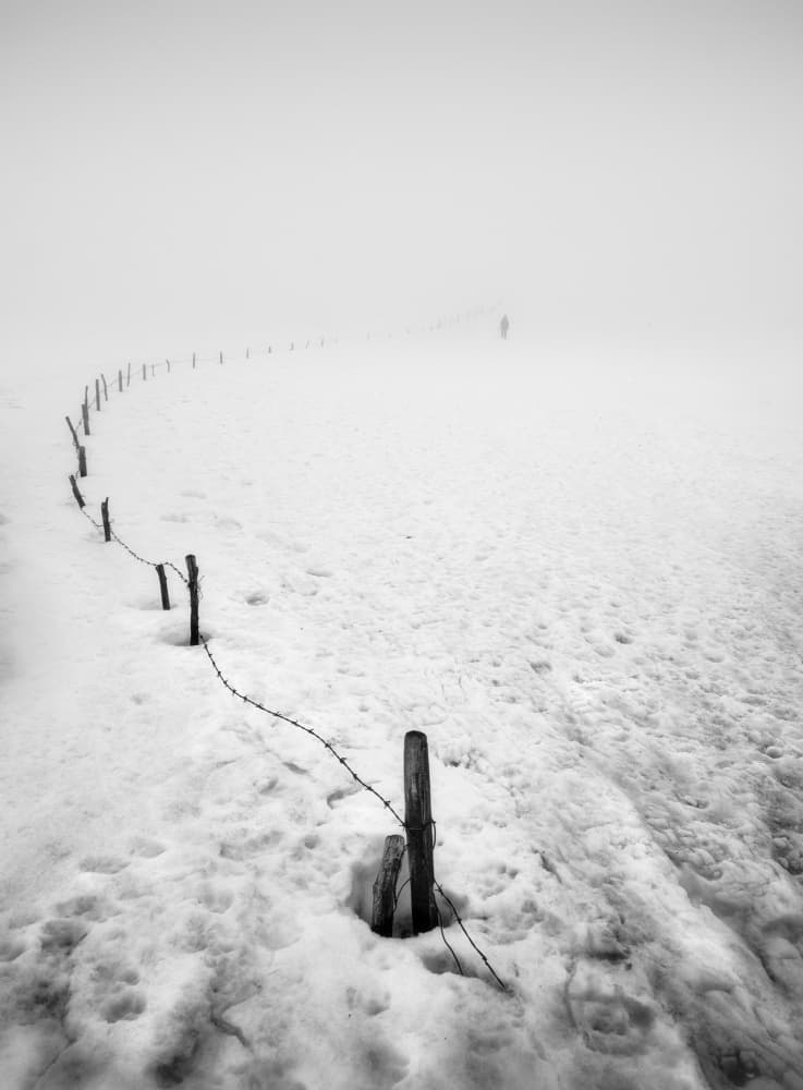 Solitary Winter Walk by Alessandro Accordini — canvas wall art