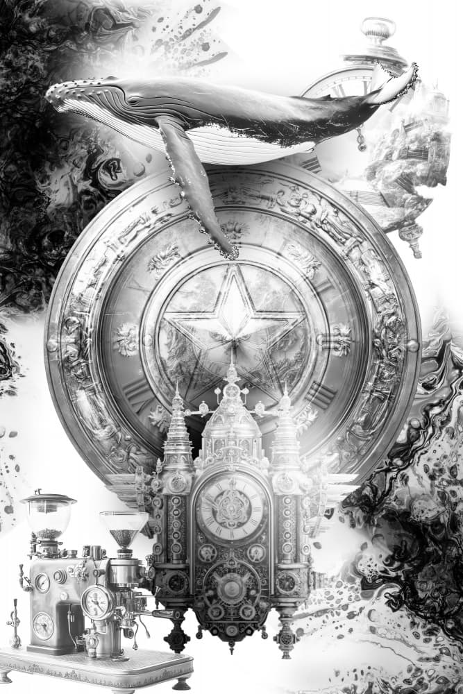 Dream Whale Steampunk by Rafal Kulik — canvas wall art