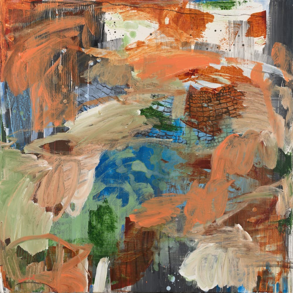 Vibrant Textured Abstraction by Marisol Evora — canvas wall art
