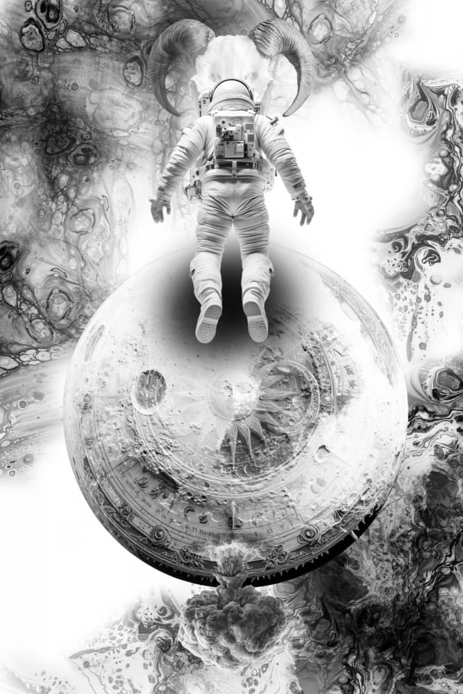 Astronaut Lunar Journey by Rafal Kulik — canvas wall art