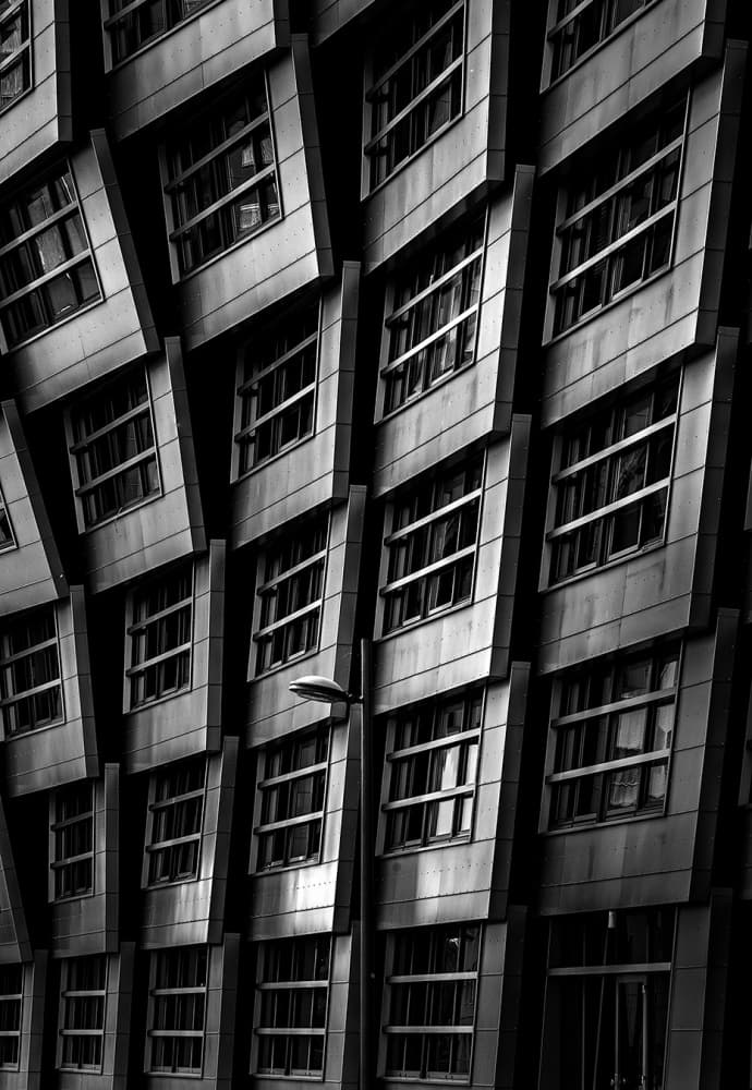 Geometric Window Facade by Jef Van den Houte — canvas wall art