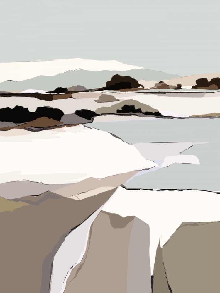 Muted Winter Fields by Nikita Jariwala — canvas wall art