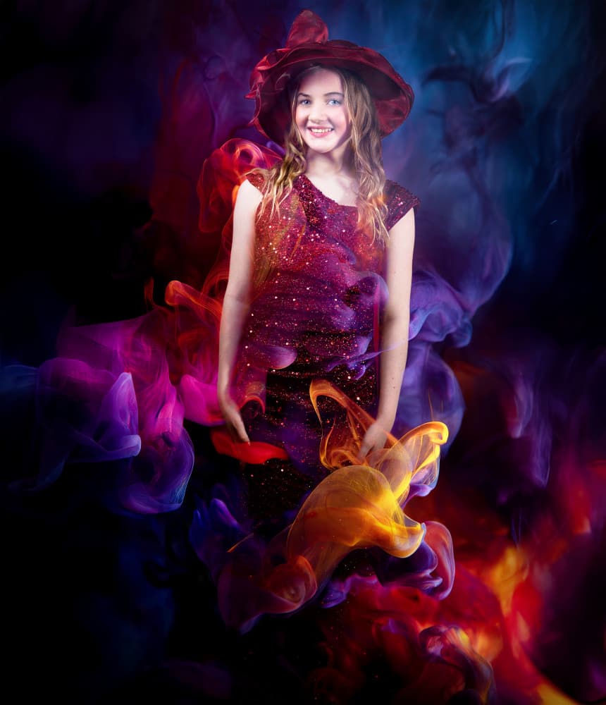 Magical Girl Portrait by Lee Kershaw — canvas wall art