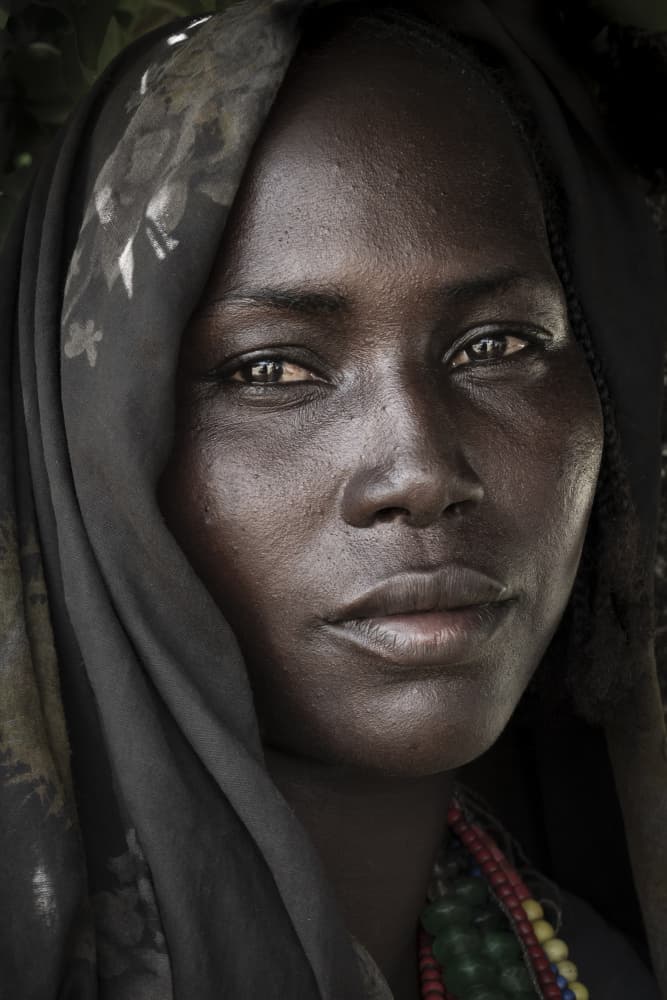 Dark Beauty Portrait by Elena Molina — canvas wall art