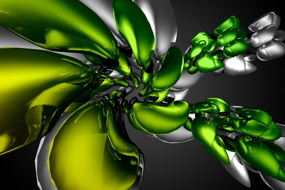 Abstract Green Flow by Rafal Kulik — canvas wall art