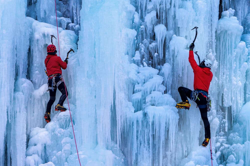 Winter Ice Climbing by Shin Woo Ryu — canvas wall art