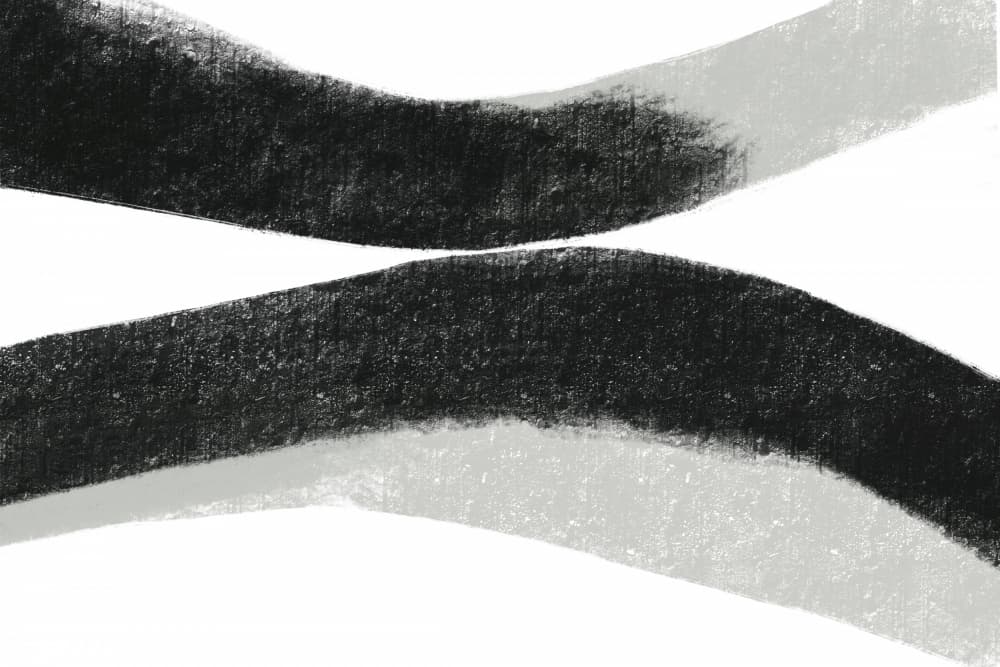Black And Grey Strokes On A White Background by uplusmestudio — canvas wall art