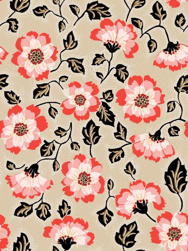 Blushing Garden Flowers by Annick — canvas wall art