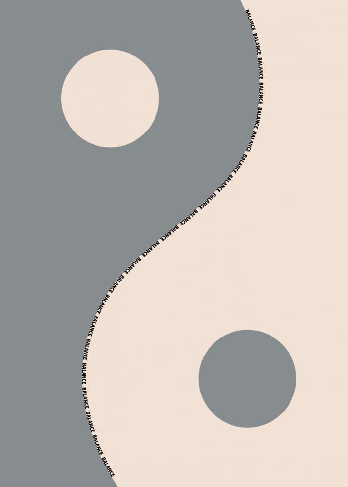 Balance gray by Paperago — canvas wall art