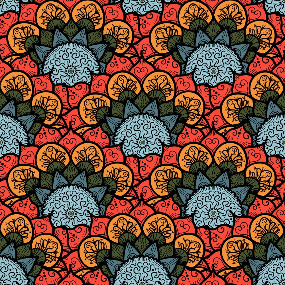 Colorful Mandala Pattern by Marika Barsrsind — canvas wall art