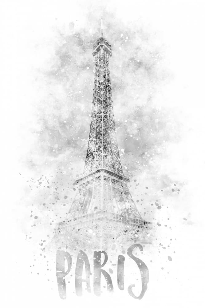 Eiffel Tower Paris Watercolor by Melanie Viola — canvas wall art