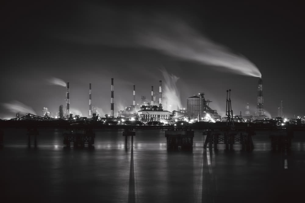 Industrial Night Smoke by Kengo Higa — canvas wall art