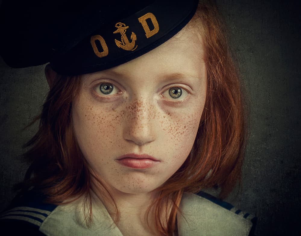 Freckled Sailor Child by Monika Vanhercke — canvas wall art
