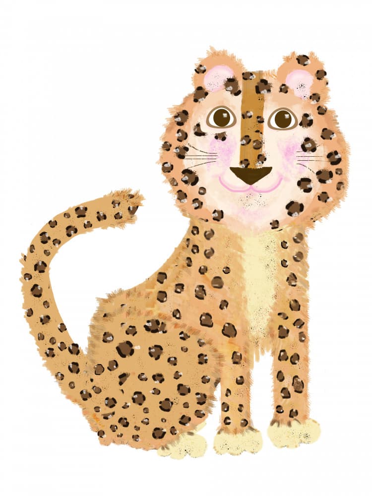 Cute Leopard Cub by Lynnda Rakos — canvas wall art