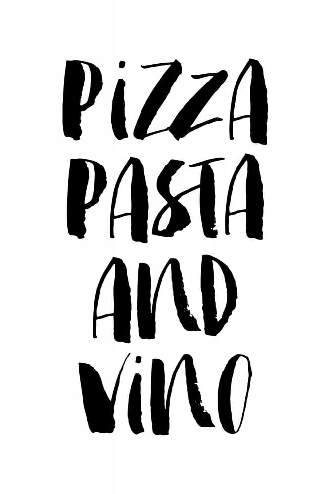 Pizza Pasta And Vino by Brett Wilson — canvas wall art