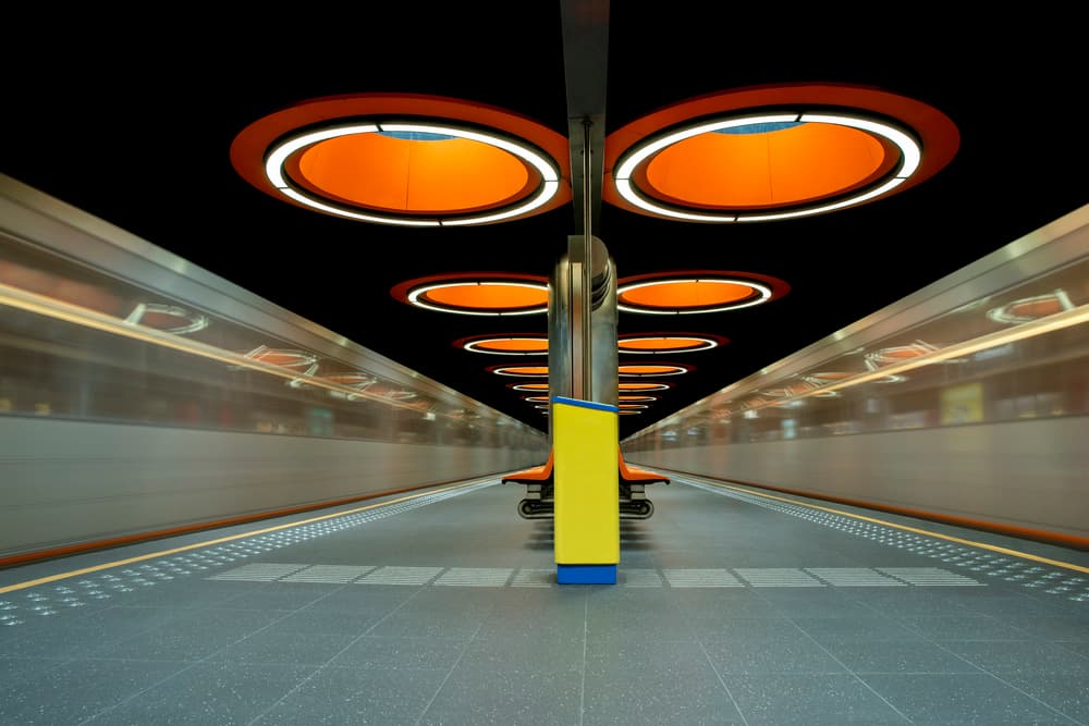 Dynamic Metro Lights by Vincent Willems — canvas wall art