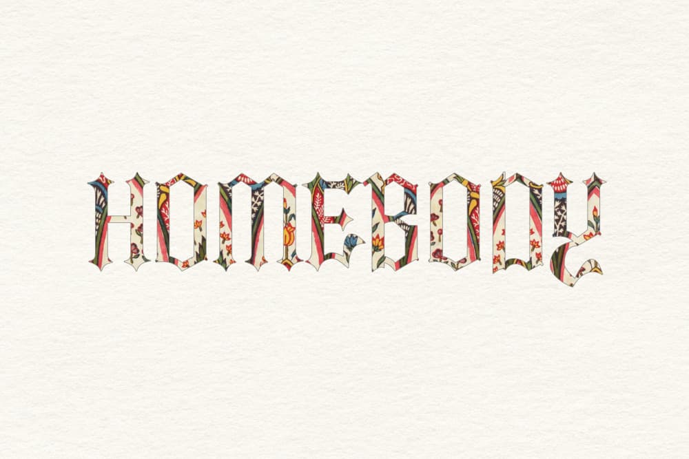 Homebody Floral Typography by Wild Violets — canvas wall art