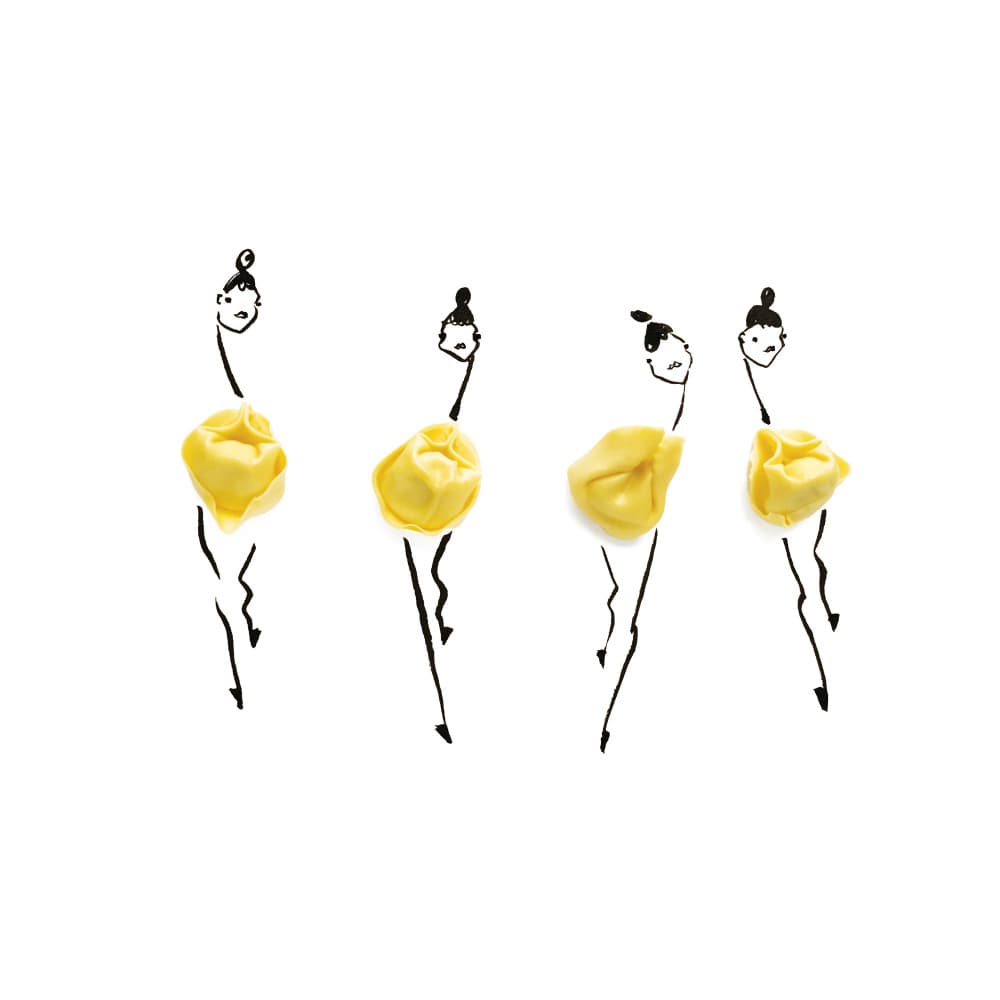 Pasta Fashion Dancers by Gretchen Roehrs — canvas wall art