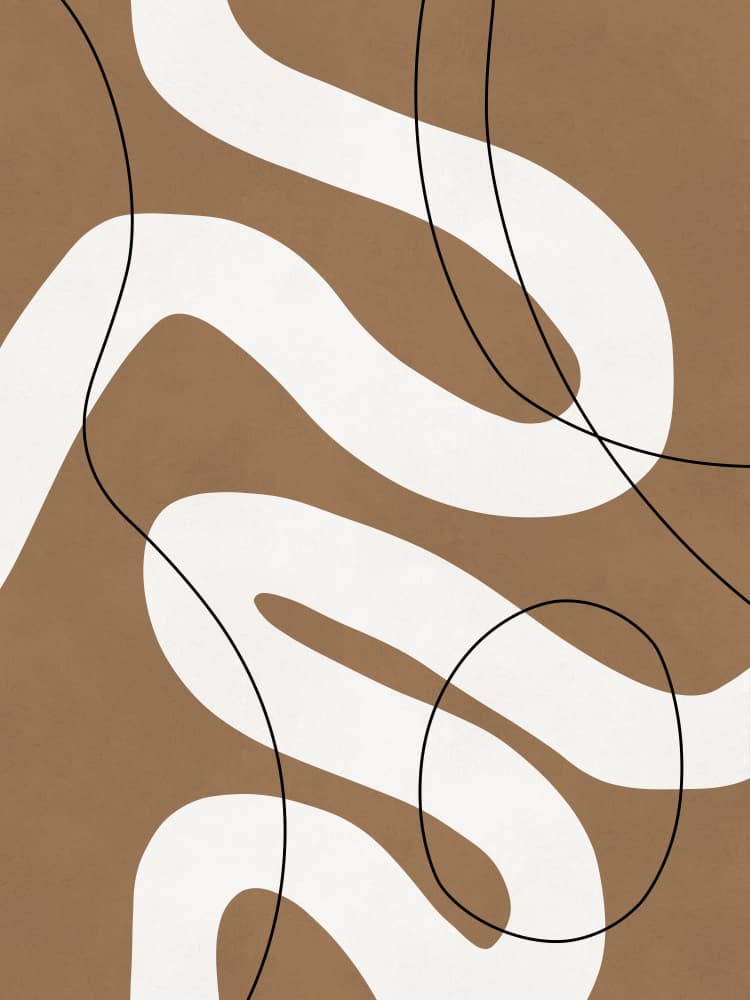 Organic Flowing Lines by Vitor Costa — canvas wall art