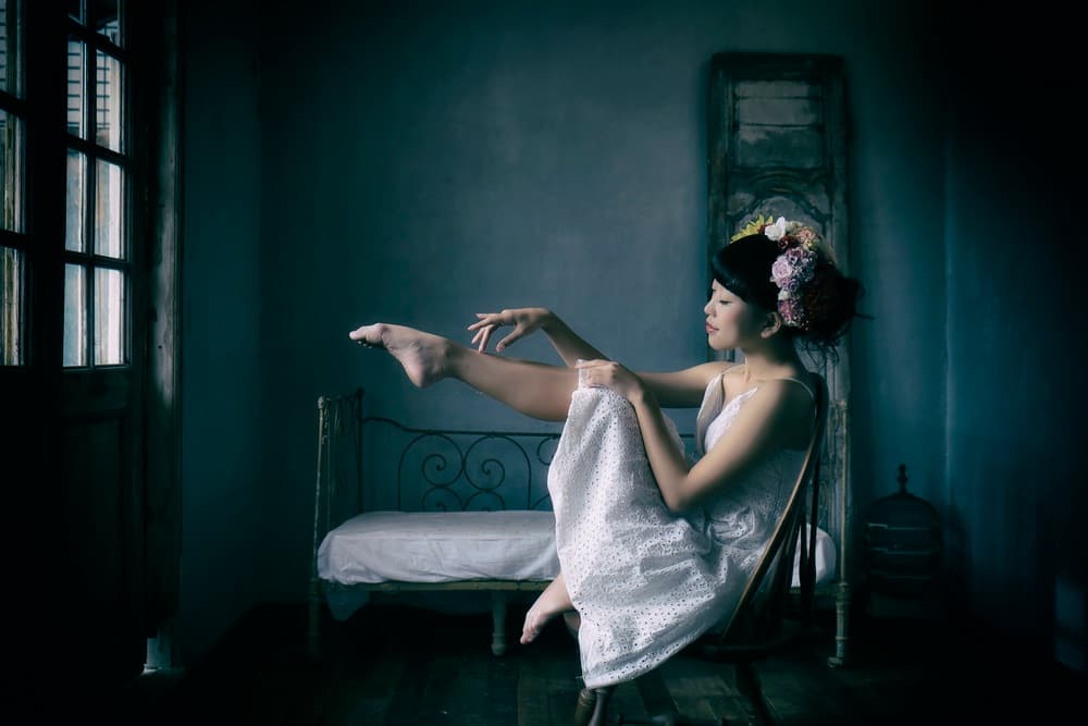 Floating Dreamer in White by 7 Flavor C/P — canvas wall art