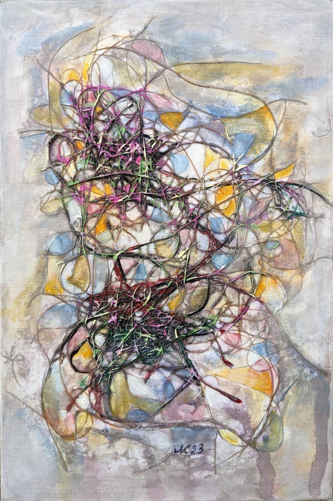 Tangled Abstract Weave by Lena Kolambet — canvas wall art