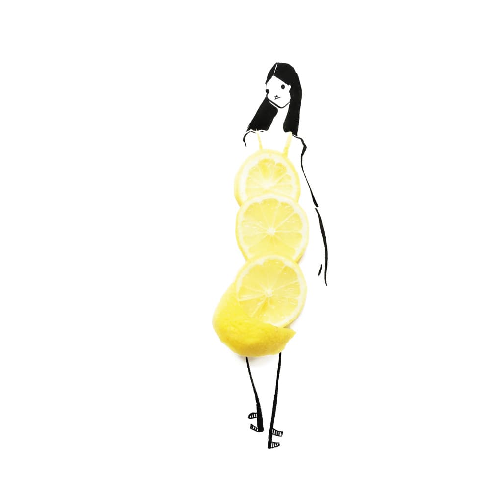 Lemon Fashion Woman by Gretchen Roehrs — canvas wall art