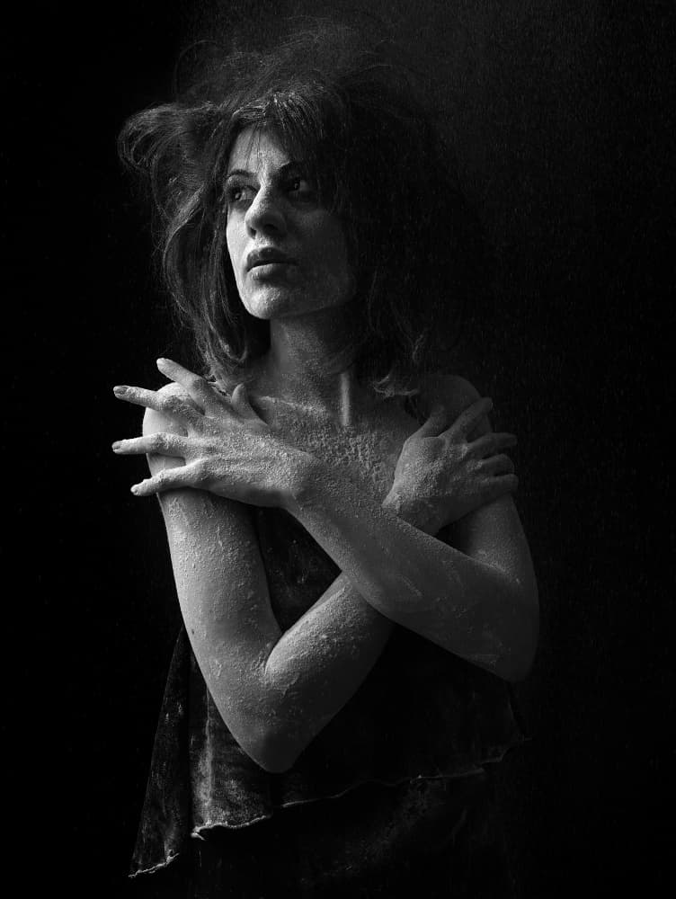 Woman Covered in Powder by Abbas Arabzadeh — canvas wall art