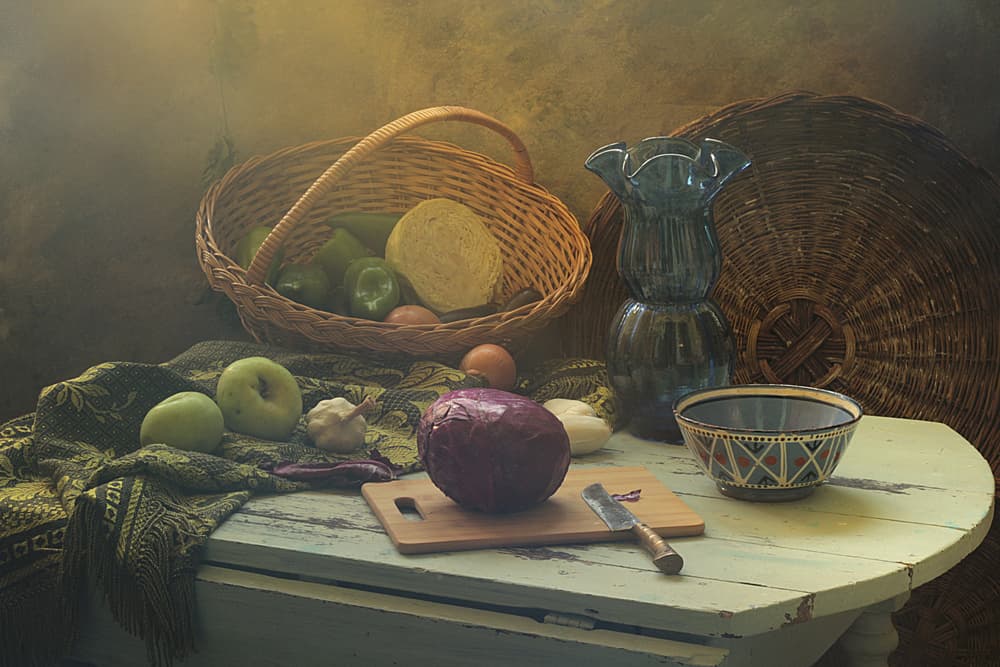 Rustic Kitchen Still Life by UstinaGreen — canvas wall art