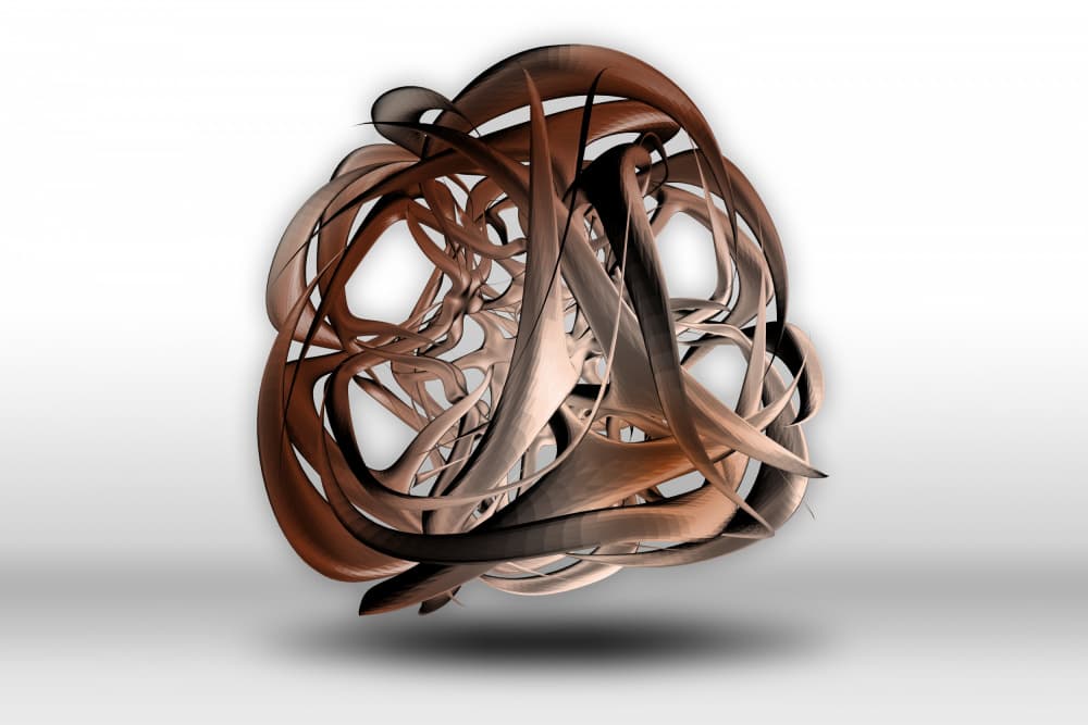 Fluid Bronze Abstract Form by Rafal Kulik — canvas wall art