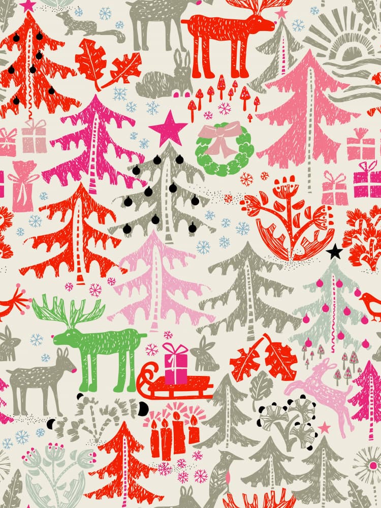 Whimsical Christmas Forest by Annick — canvas wall art