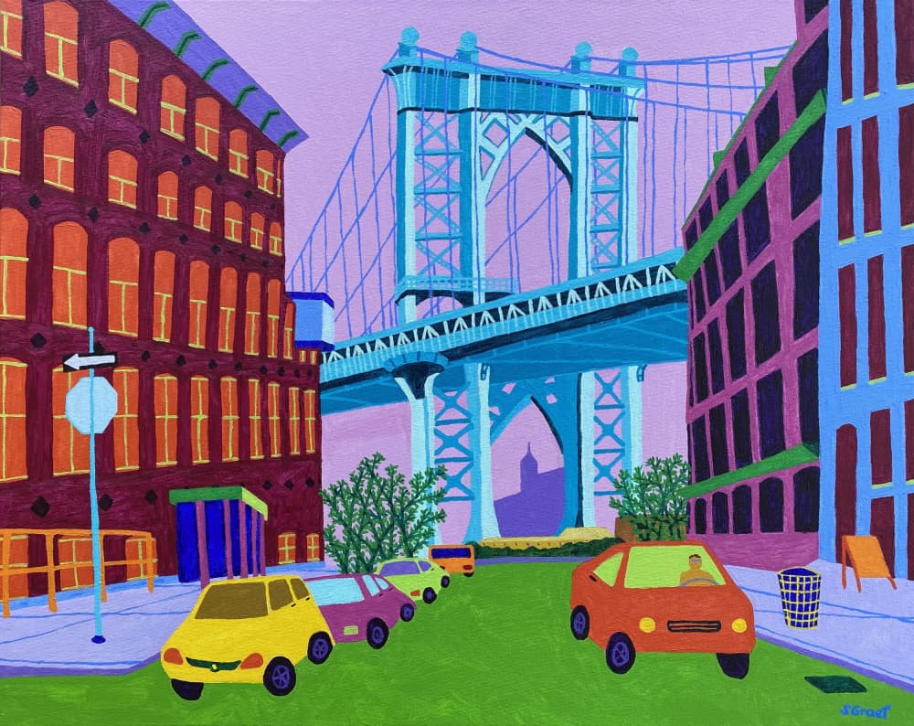 Under the Manhattan Bridge by Sue Graef — canvas wall art