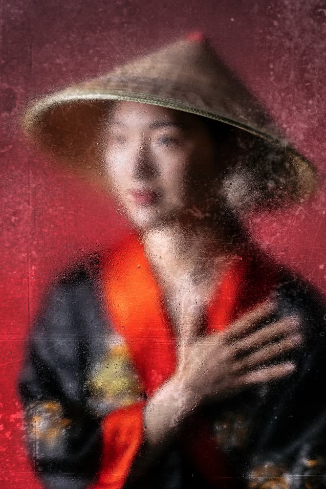 Mysterious Kimono Woman by Amnon Eichelberg — canvas wall art