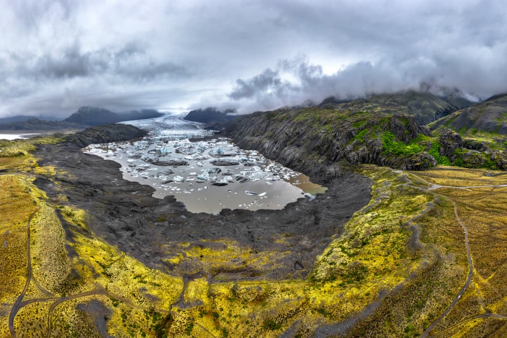 Glacial Lagoon Vista by Jacek Swiercz — canvas wall art