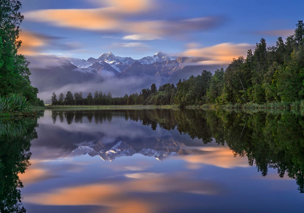 Golden Sky Lake Reflection by Hua Zhu — canvas wall art