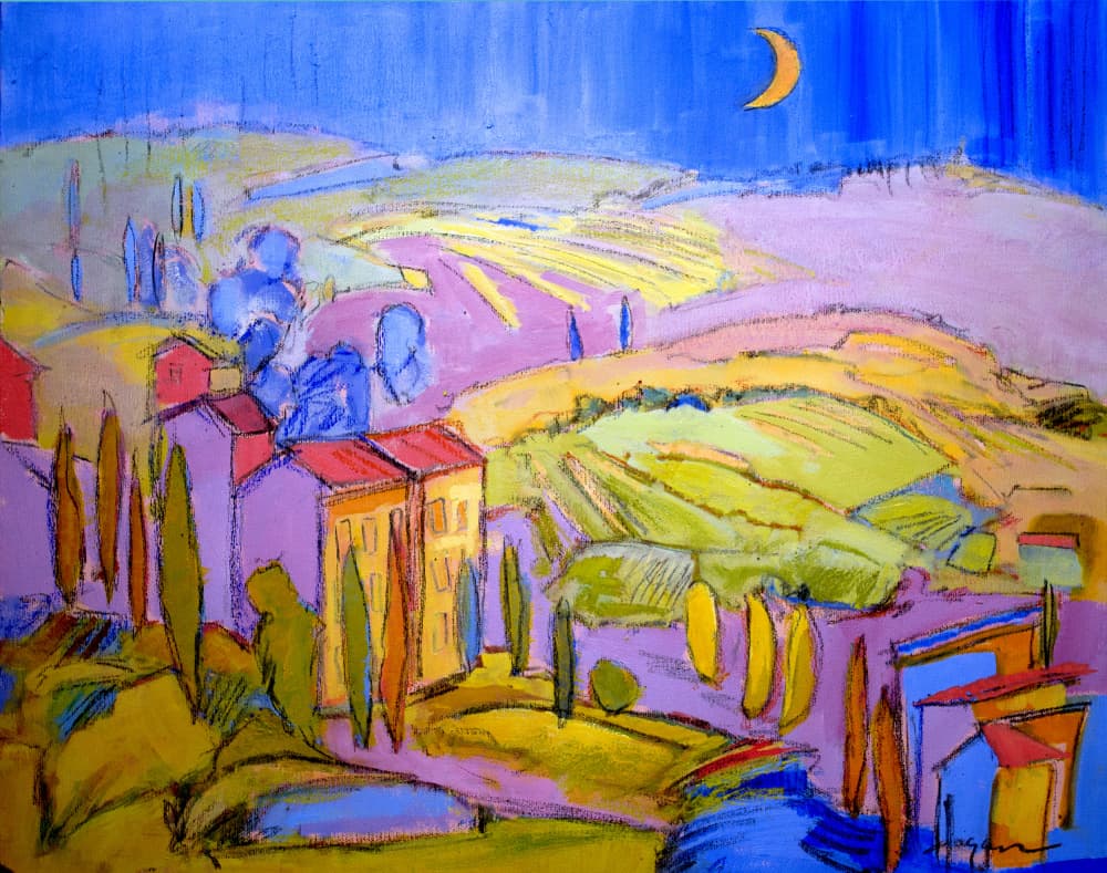 Moonlit Countryside by Dorothy Fagan — canvas wall art
