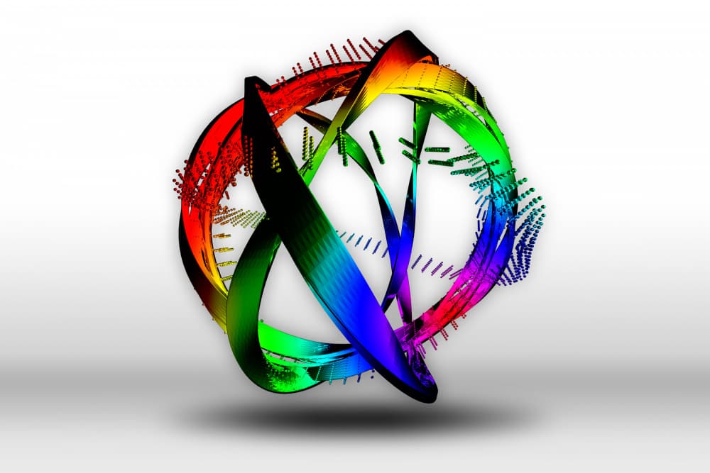 Dynamic Rainbow Form by Rafal Kulik — canvas wall art