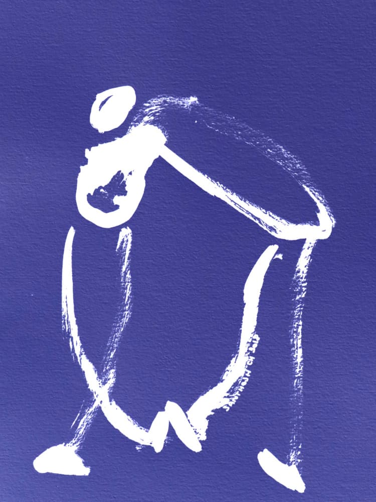 Abstract White Figure by Santhosh ch — canvas wall art