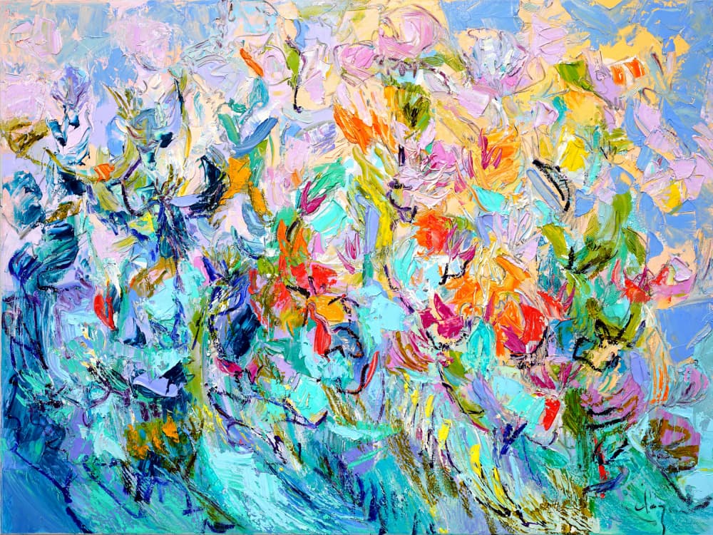 Radiant Floral Harmony by Dorothy Fagan — canvas wall art