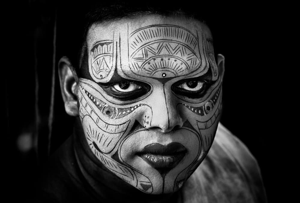 Powerful Tribal Gaze by Joxe Inazio Kuesta Garmendia — canvas wall art