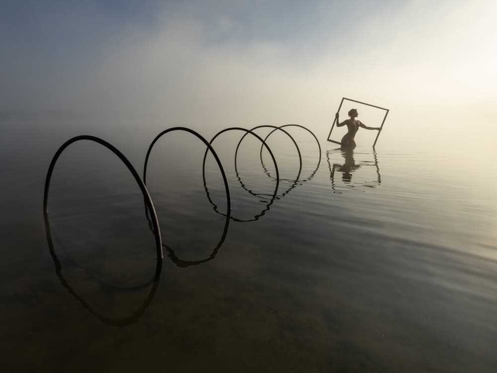 Ethereal Woman with Rings by Leszek Paradowski — canvas wall art