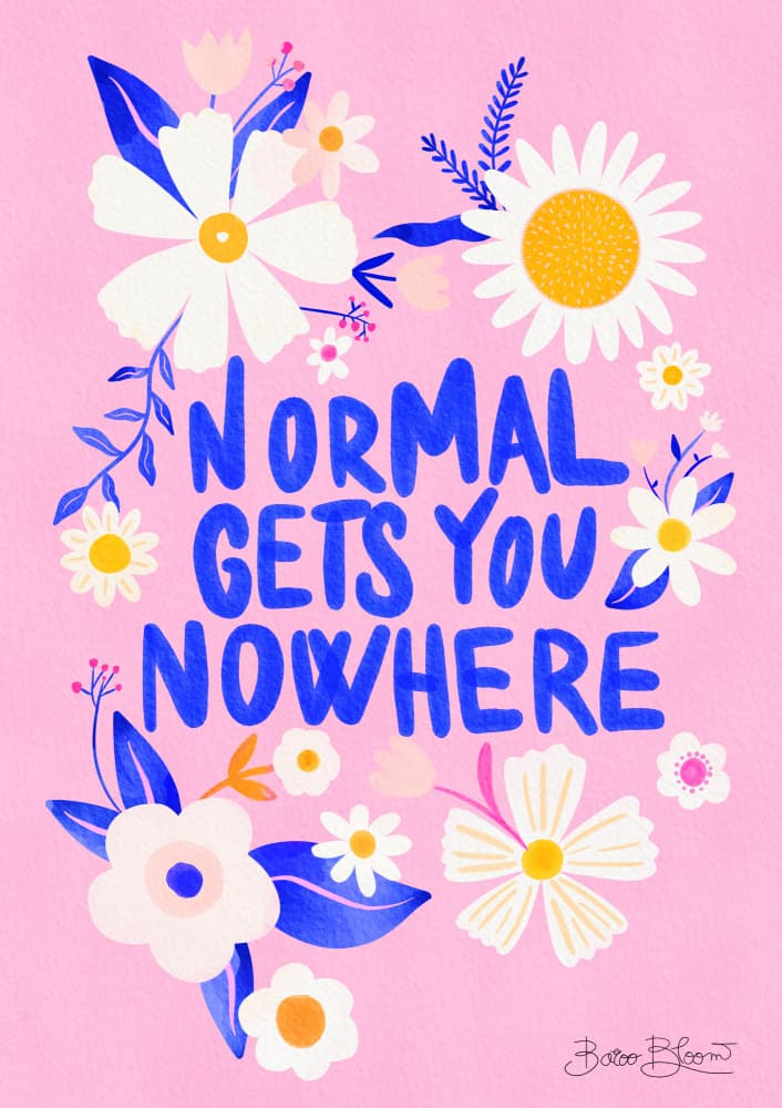 Normal Gets You Nowhere by Baroo Bloom — canvas wall art